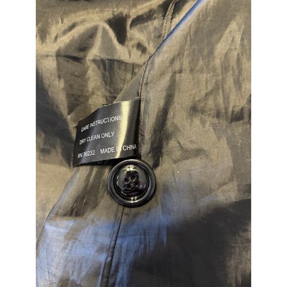 Black White Plaid Jacket Hoodie Giacca Gallery Large Soft Lined Back Yoke - Picture 8 of 9